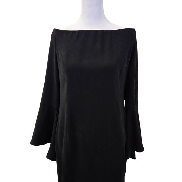 Bardot Off the Shoulder Bell Sleeve Sheath Dress Size 10 - Picture 4 of 8
